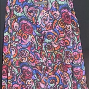 Vintage Men’s Colorful Swirl Patterned Shirt